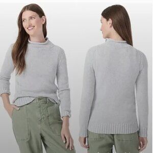 J. Crew 1988 Oarsman Light Gray Women's Sweater 100% Cotton